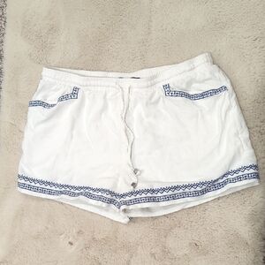 White and Blue Women's Shorts